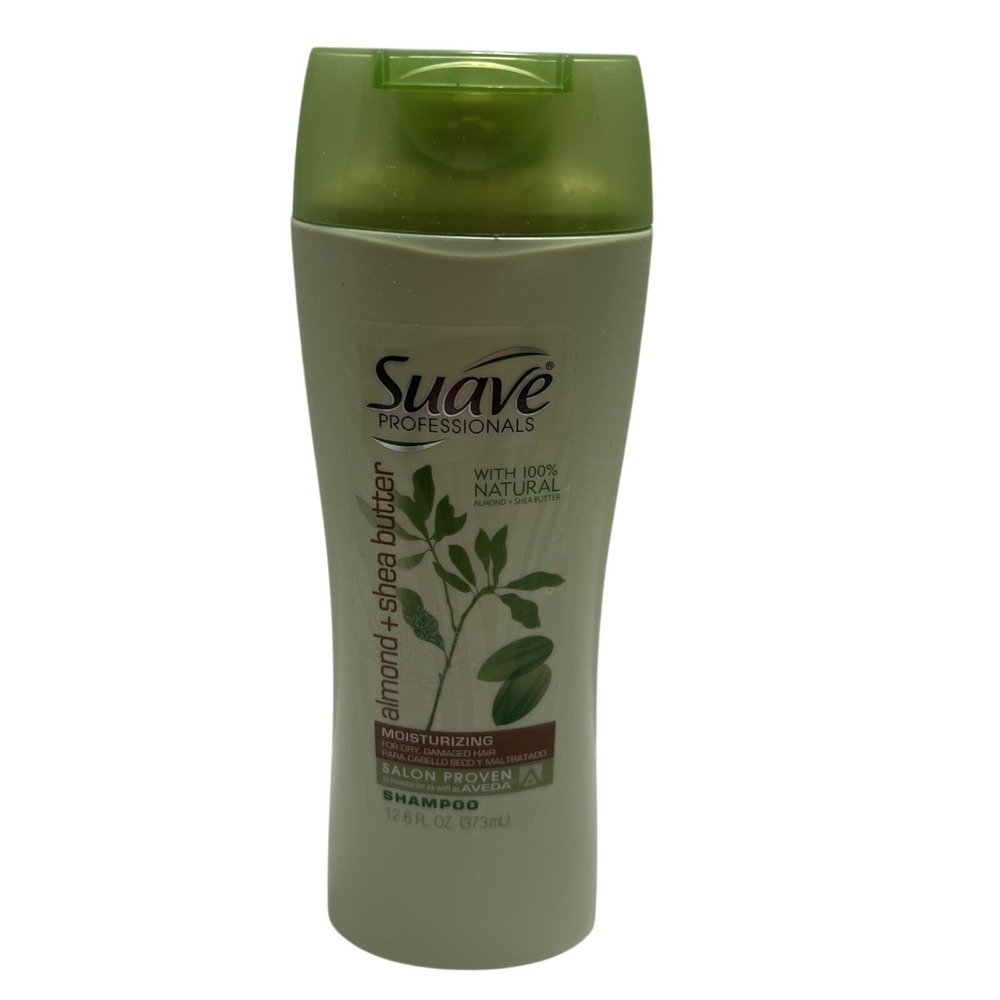 Suave Almond Shea Butter Shampoo 12.6 oz Green Bottle Disc.Y2K Vintage/prop